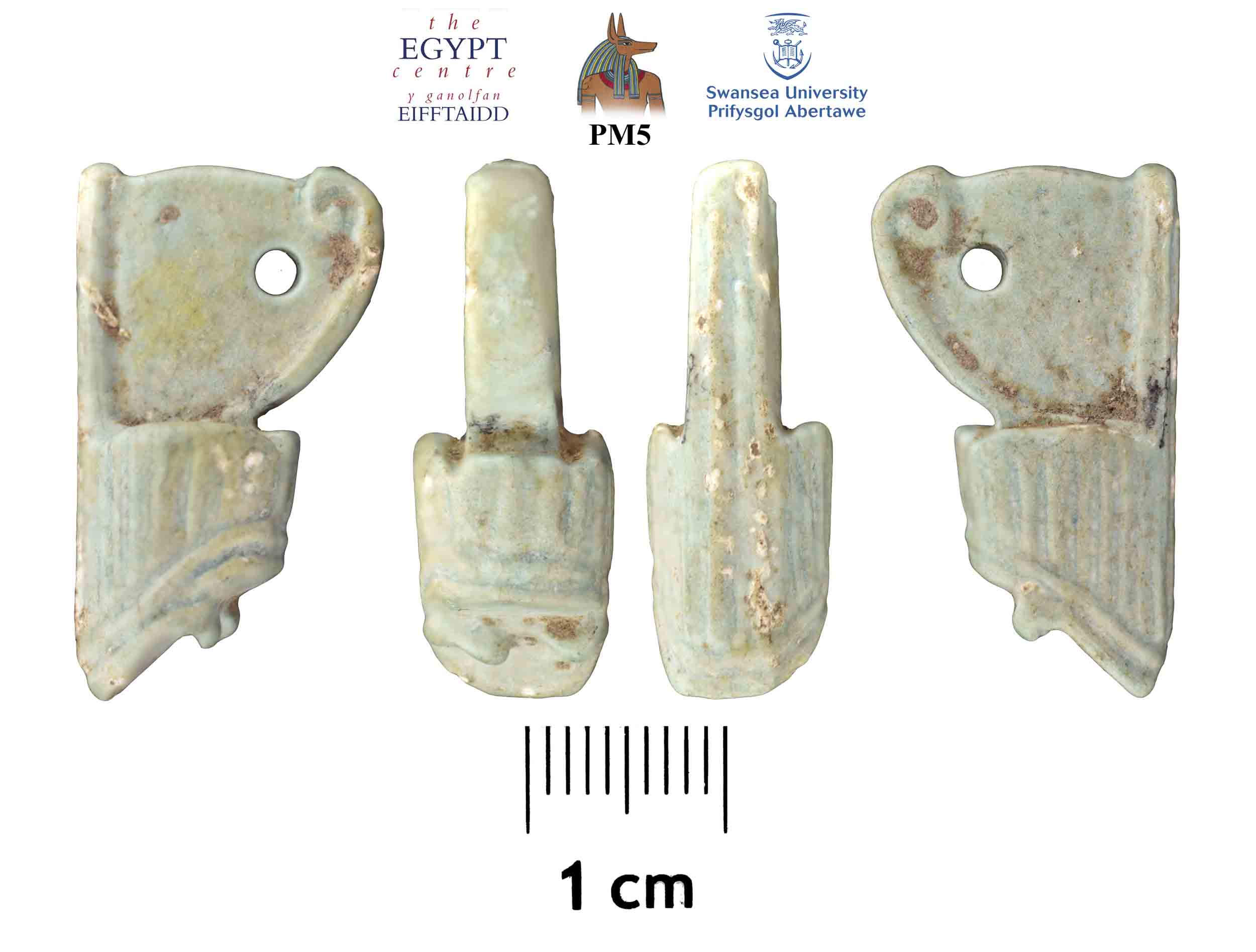 Image for: Faience amulet of the red crown of Lower Egypt